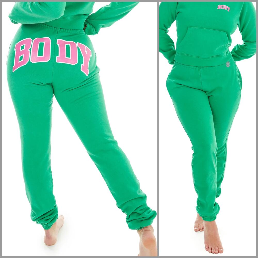 BODY by Raven Tracy Size 2X Backshot Sweatpants Green